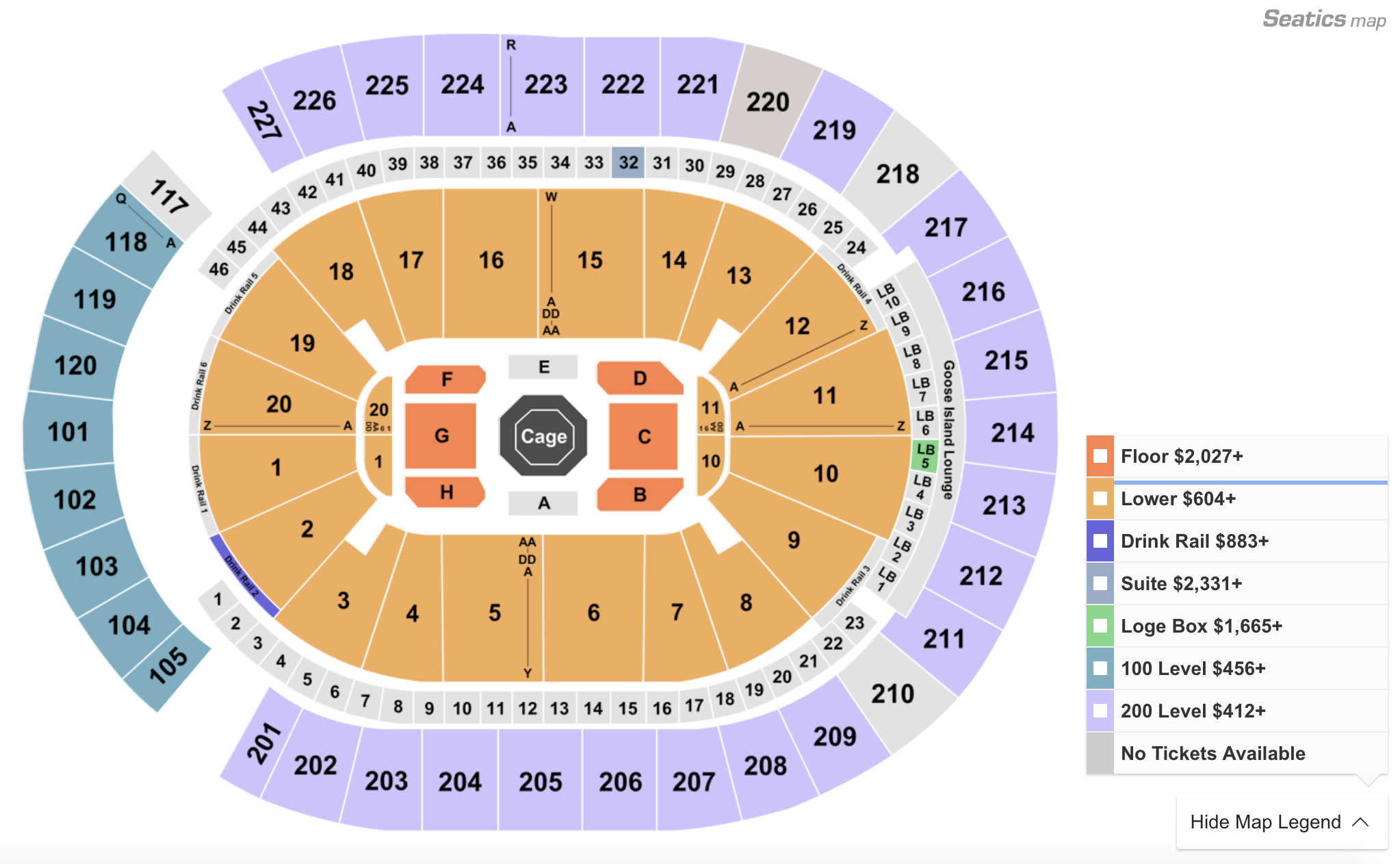 T Mobile Arena Map Hockey